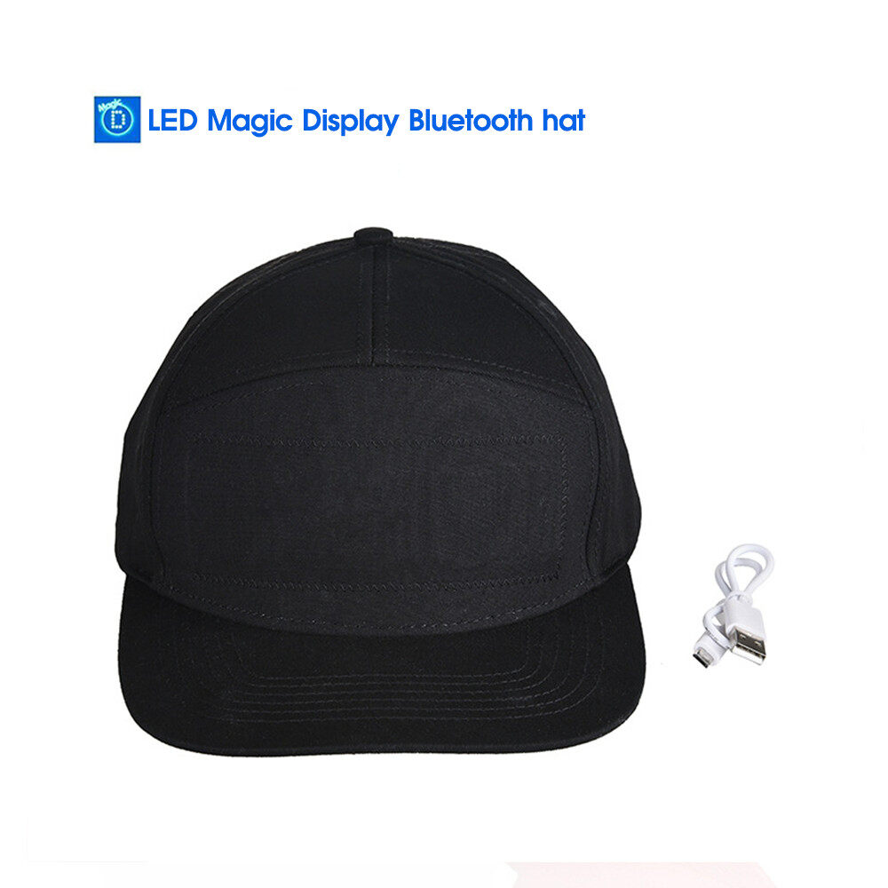 Temoo Layar LED Topi Bisbol Bluetooth 