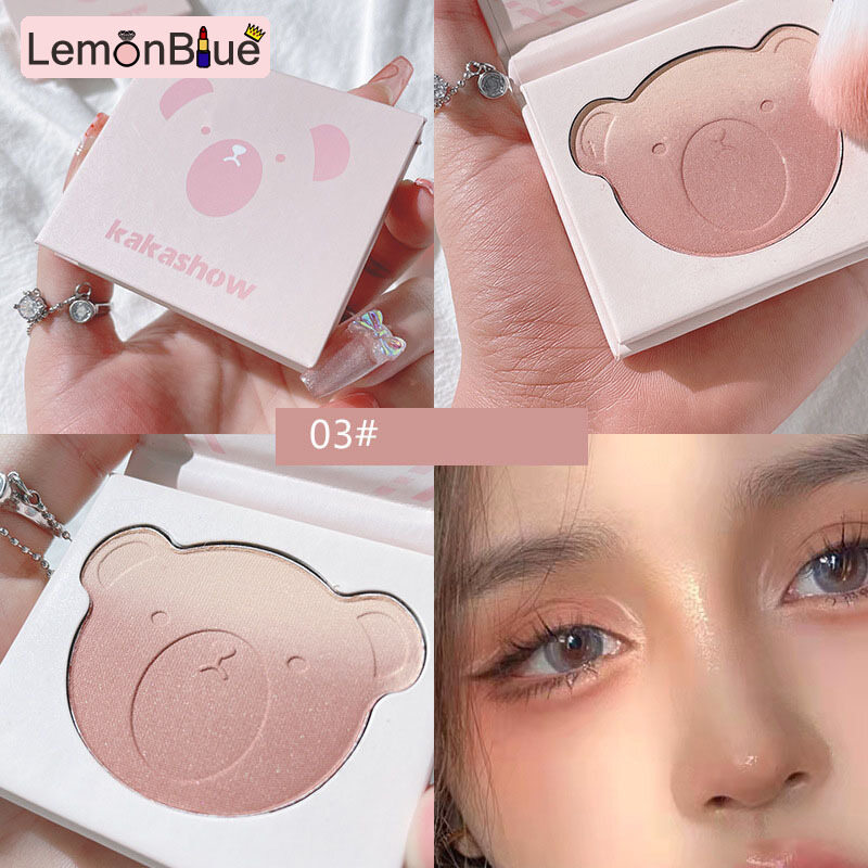 Gambar LemonBlue Waterproof Gradient Facial Blush Palette Long Lasting Silky Nature Nude Makeup Gradient Facial Blush Palette Waterproof Long Lasting Silky Nature Nude Makeup For Women