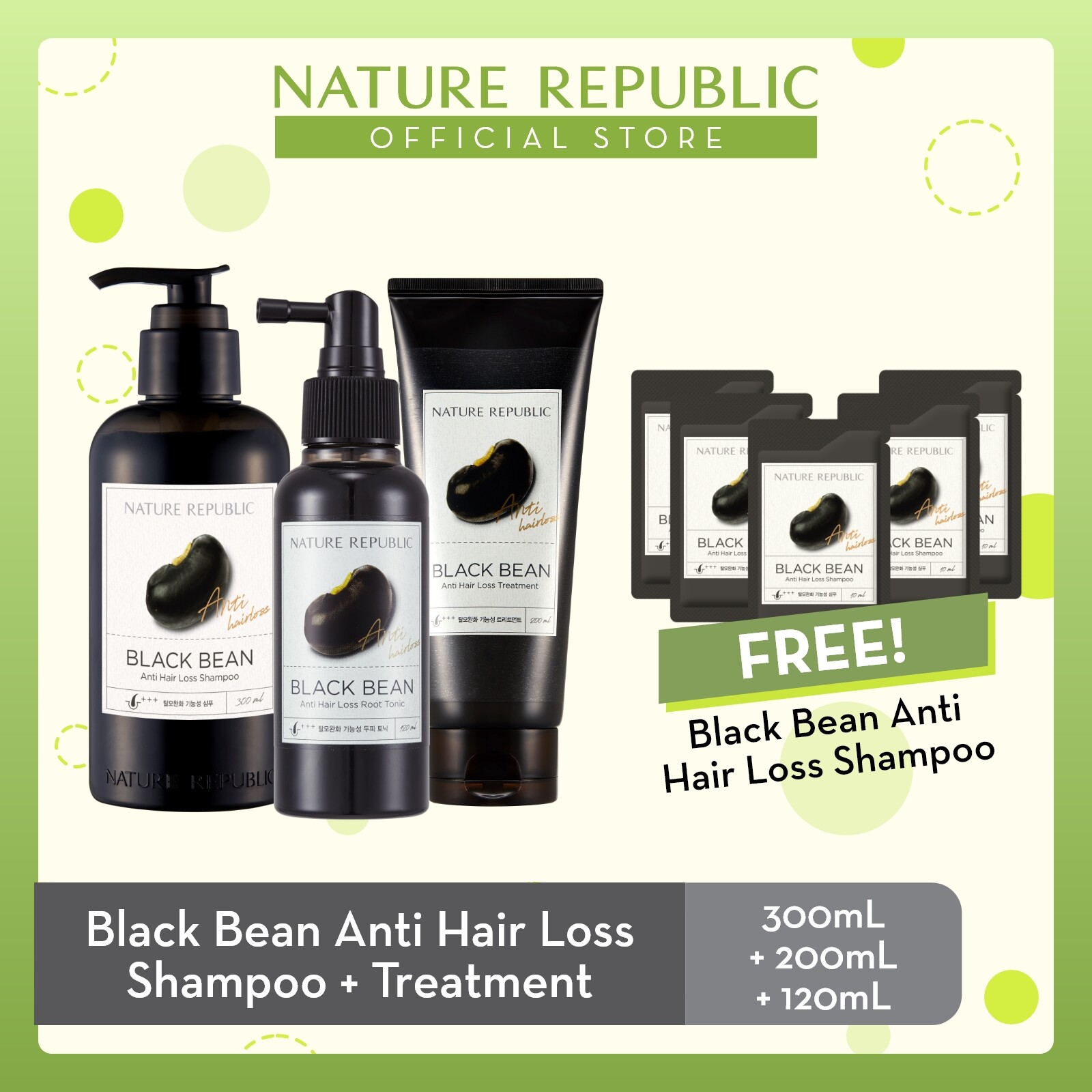 Gambar Nature Republic Special Black Bean Anti Hair Loss Set