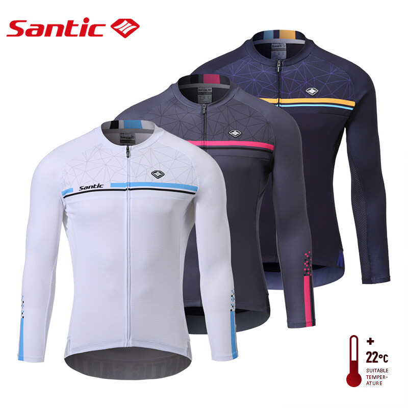 Santic SALE Men Cycling Jersey Bike Jersey Long Sleeve Comfortable UV