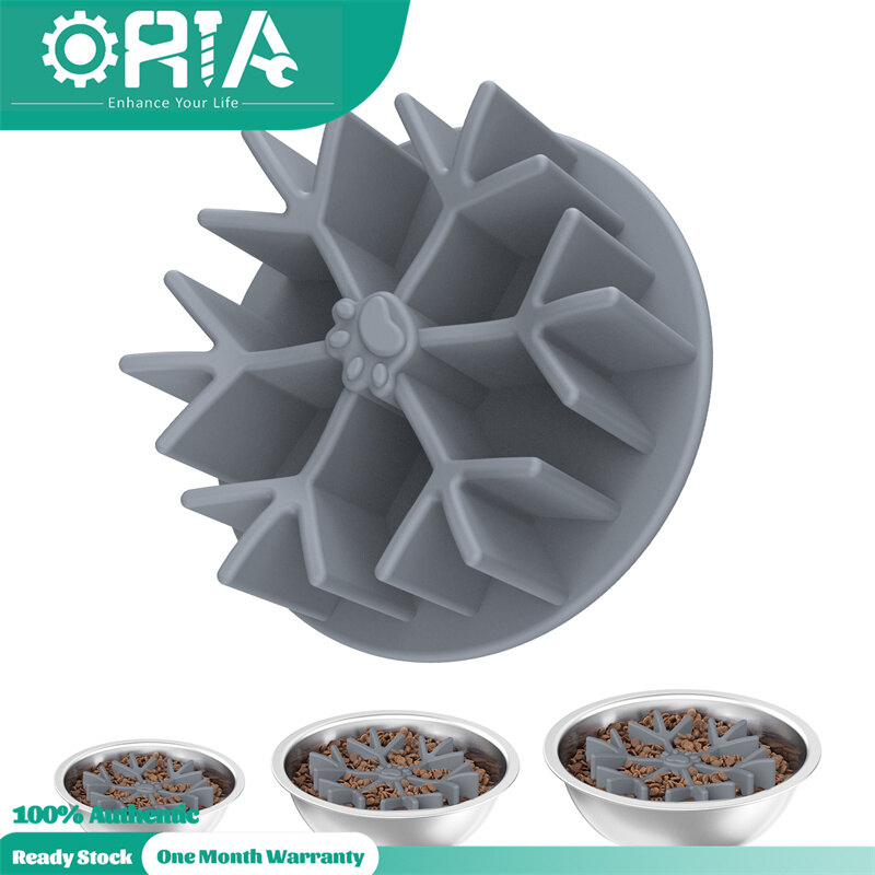 Oria cho ăn chậm chén cho chó chèn kích thước trung bình silicon mềm ăn chậm bát thức ăn cho chó Tương thích với Chén cho chó cao thường xuyên