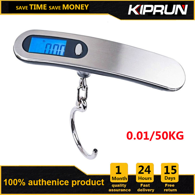 KIPRUN Cân Hành Lý Kỹ Thuật Số LCD Cân Điện Tử Cầm Tay 50Kg Cân Trọng Lượng Cân Vali Du Lịch Túi Treo Cân Câu Cá Móc Thép