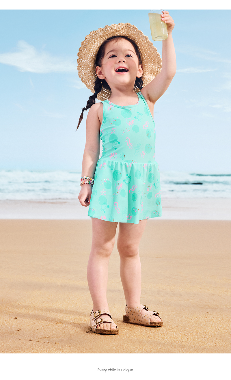 balabala Kids Swimsuit Quick-Drying Sunscreen Wetsuit For Girl 2025 New Summer Fashionable · v2