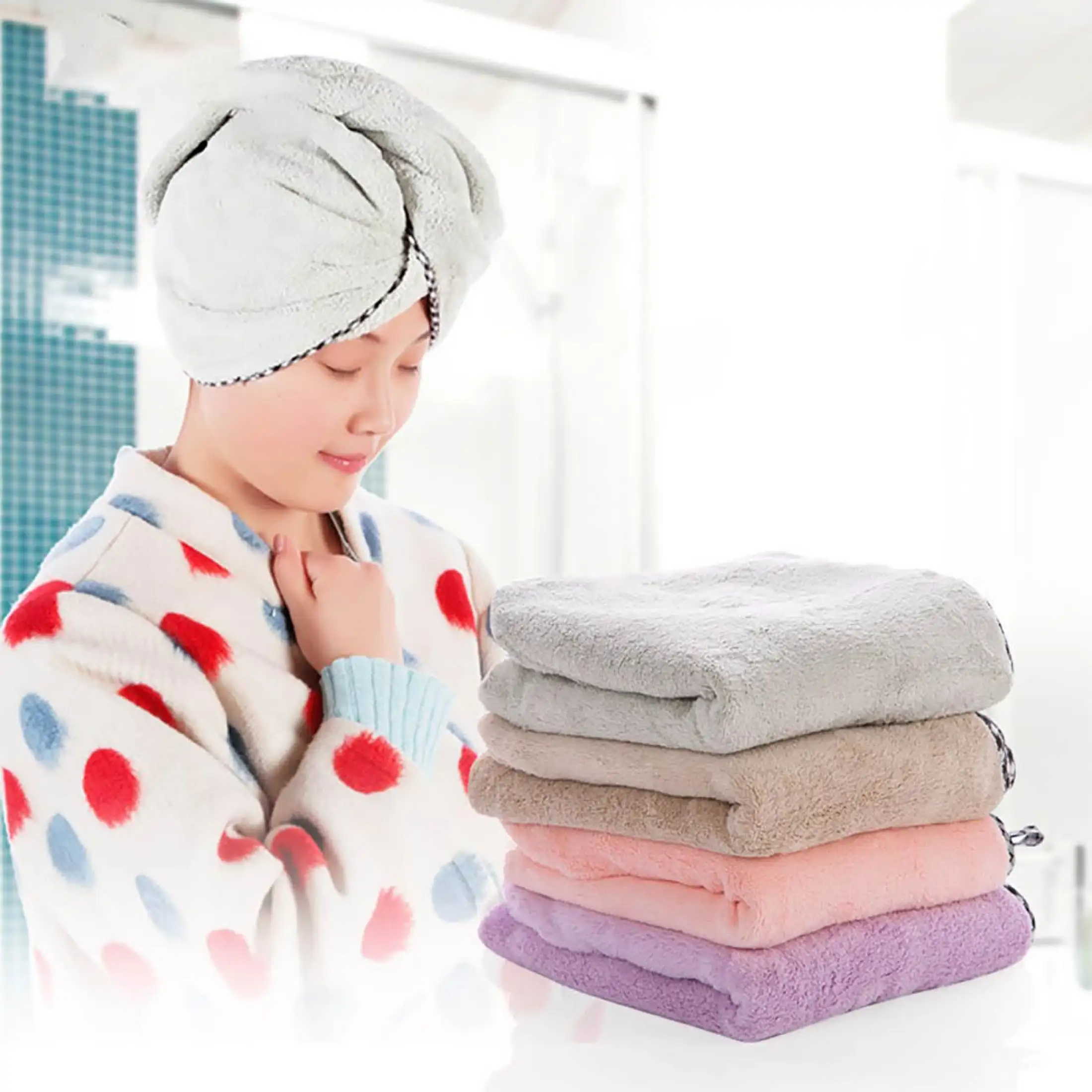 Homenhome Water Absorbing Hair Drying Cap Quick Dry Hair Towel Adult Shower Cap Lazada Singapore