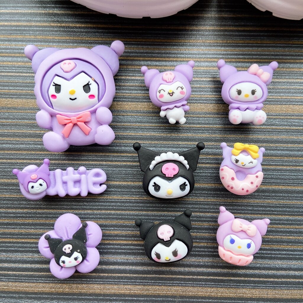 ?? Sotta kuromi 2.0 My Melody kuromi Croc jibbitz Giày quyến rũ Dép Phụ Kiện Giày trang trí [thời tr