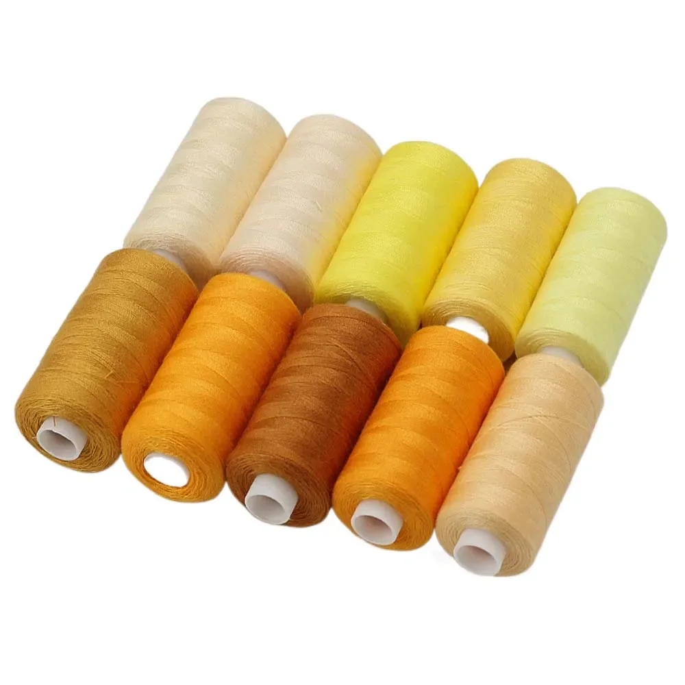 10Pcs/Set Handmade Diy Sewing Thread Home 402 Polyester Thread 400 Yards Hand Stitching Set Embroidery Threads Spools Machine