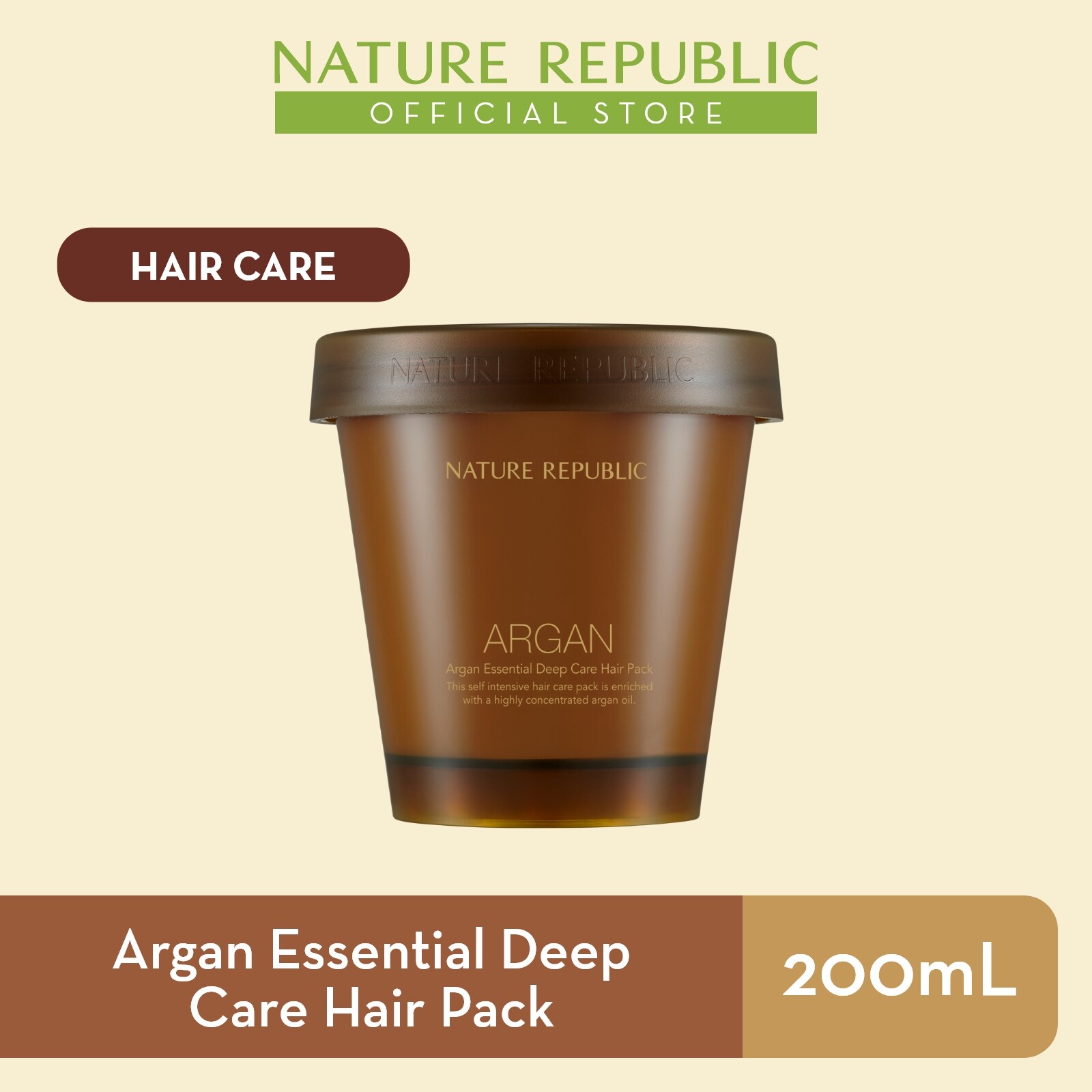 Gambar Nature Republic Argan Essential Deep Care Hair Pack (200 mL)