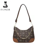 FOXER branded sling bag for women PVC leather chain bag with two shoulder straps