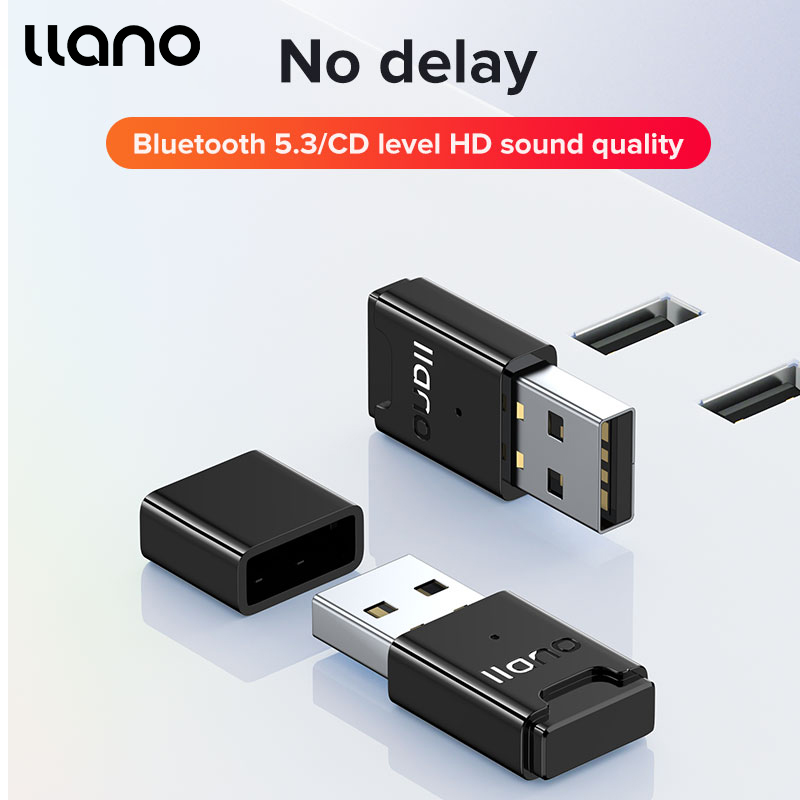 Llano Đầu nối USB bluetooth adapter 5.0 cho tai nghe không dây loa máy tính Chuột âm nhạc Thiết bị thu nhận âm thanh máy phát Tai nghe Bluetooth APTX 4.0