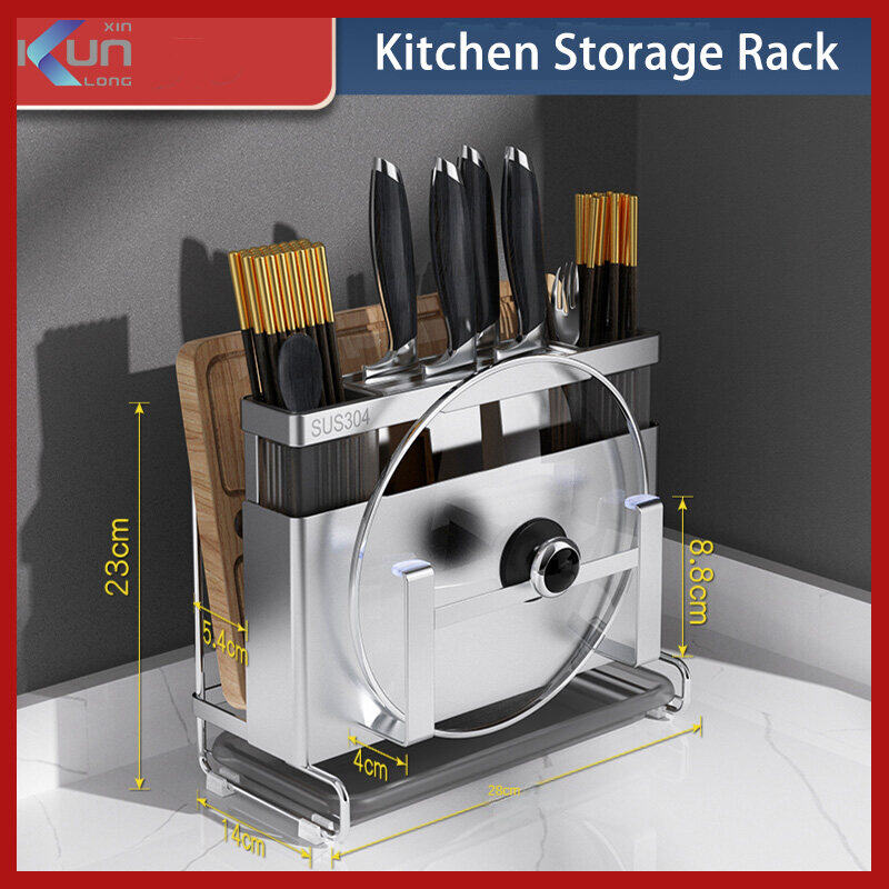 K8710 Kitchen Tableware Storage Rack Stainless Steel Desktop Storage Rack Moisture-proof Shelf Standing on the tabletop/countertop ราคา 598 บาท*ส่งฟรี