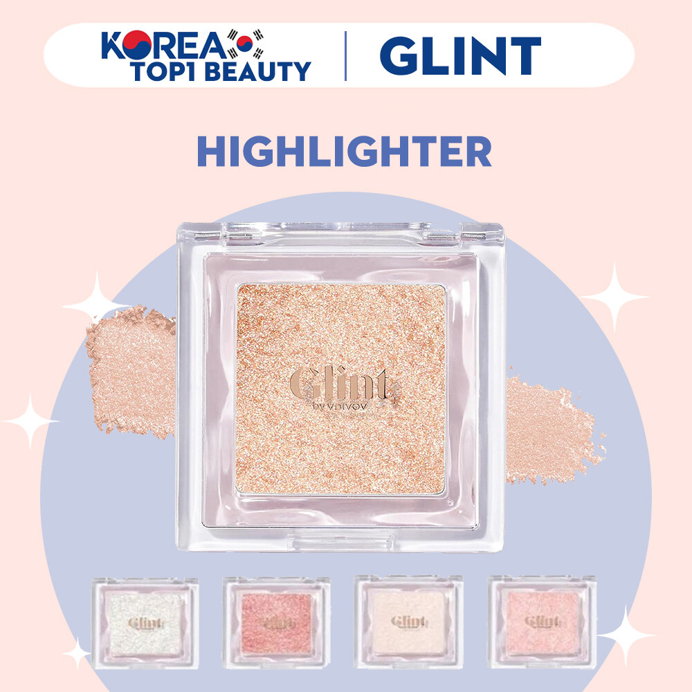 Glint Highlighter 5 Colors,Luminous Glow, Infused with Micropearls, Shiny Illuminator. Rich Pigment & Silky Touch
