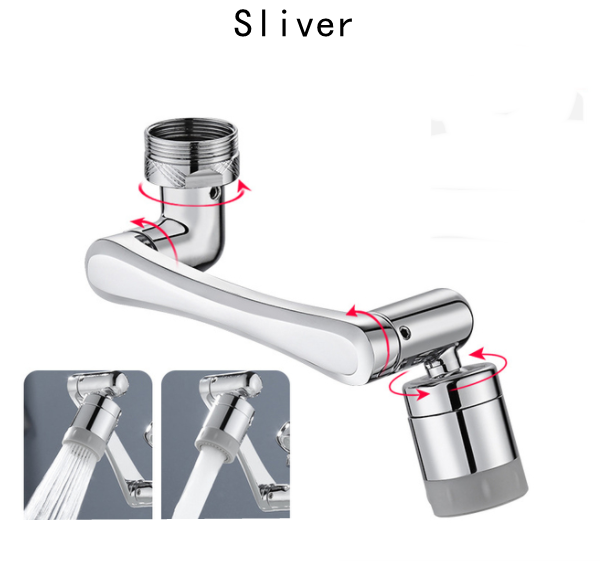 Vòi nước xoay 1080 ° bộ lọc chống bắn nước vòi tiết kiệm nước phòng tắm nhà bếp vòi nối dài vòi bọt khí