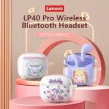 Lenovo LP40 Pro TWS Tai Nghe Bluetooth Với Ốp Lưng Hoạt Hình Mini Tai Nghe Gắn Tai Không Dây Chơi Thể Thao Bluetooth Tai Nghe Kèm Micro Hỗ Trợ Cuộc Gọi Video