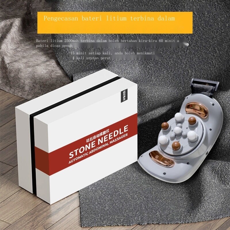 Gambar 9ZhouGZ Stone needle instrument electric knead abdomen abdomen massager with heating moxibustion kneading exhaust waste belly promote intestinal peristalsis