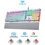 AULA PUNK Mechanical Gaming Keyboard with Backlit and Keycaps