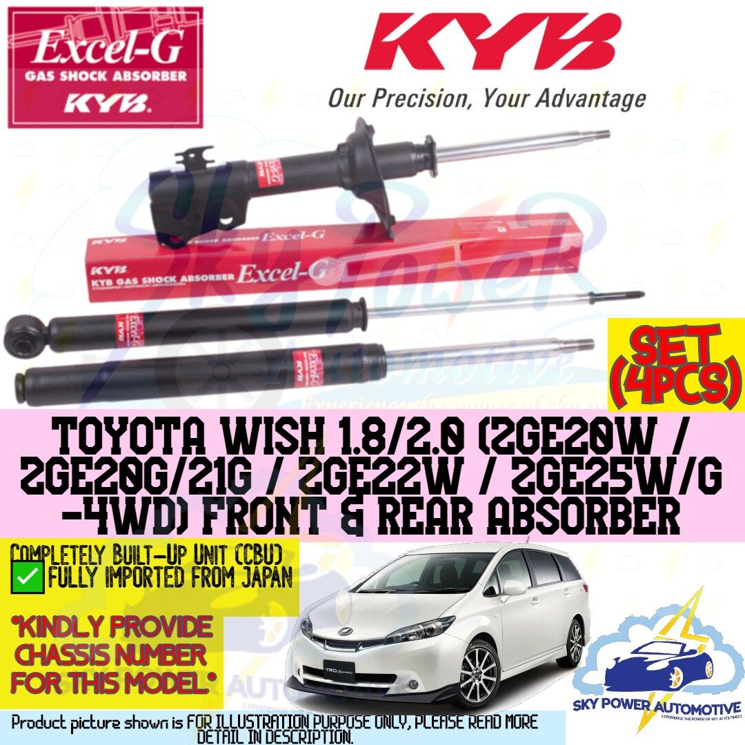 Toyota Wish 1 8 Zne10 Wish 1 8 Zge20w Wish 1 8 2 0 Zge20g 21g Kayaba Kyb Excel G Gas Shock Absorber Rear 2ps Lazada