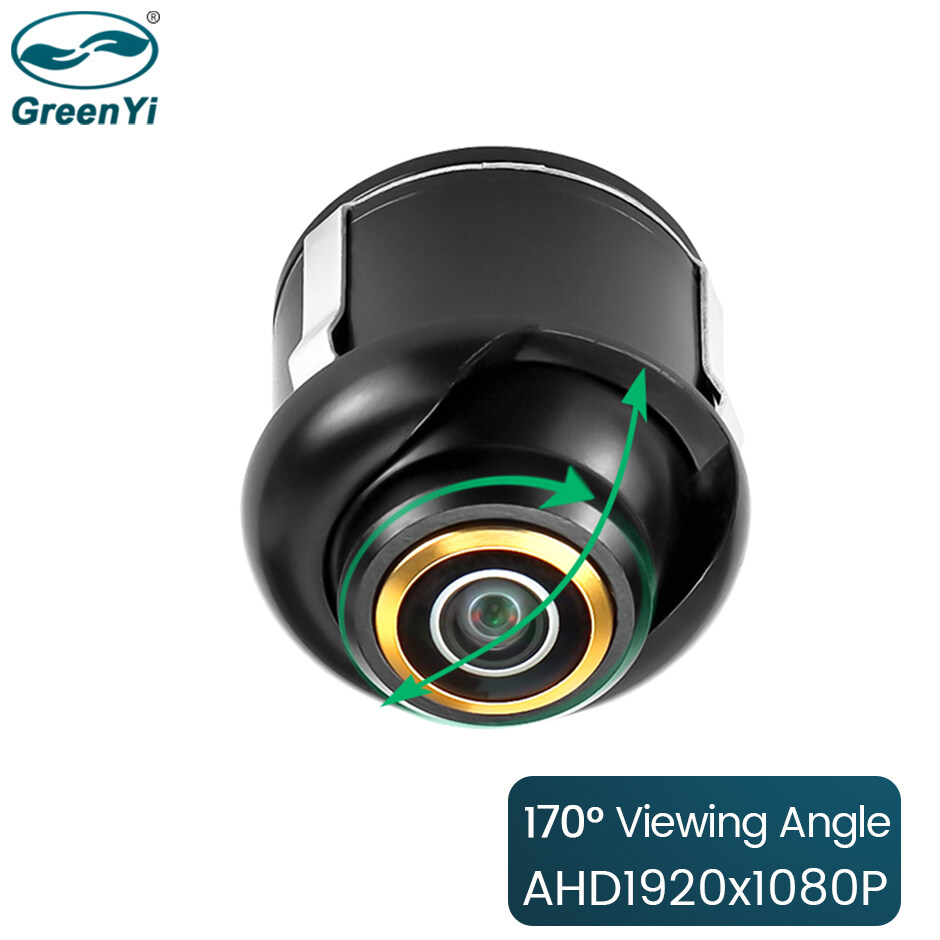 GreenYi 170 AHD 1080P CBVS 720P Đen Chiếu Hậu Camera Ô Tô Thân Kim Loại