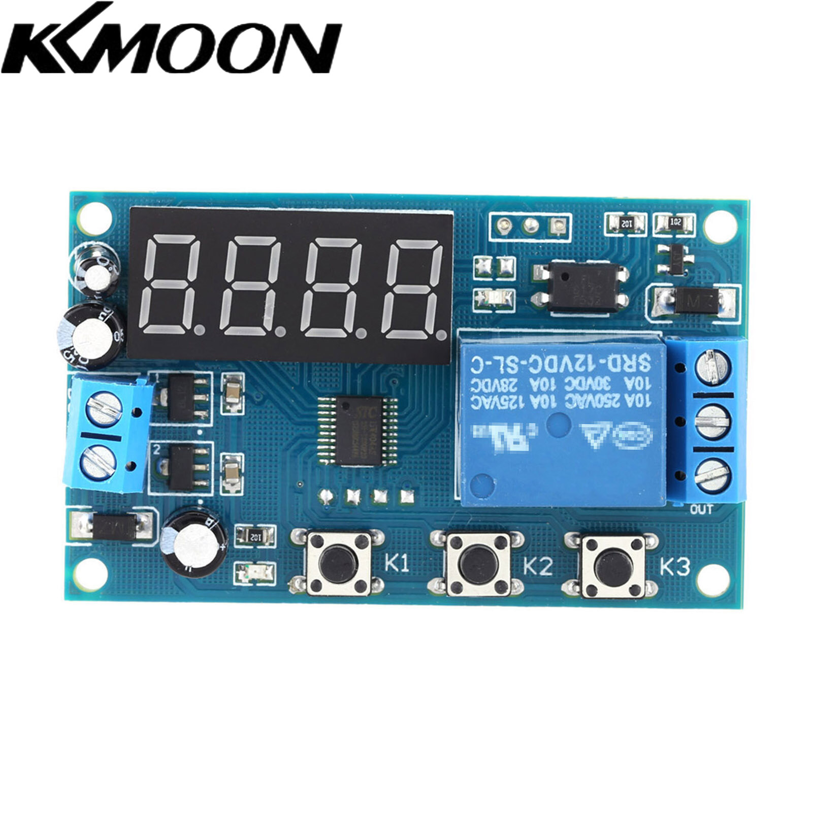 Công tắc mô-đun thời gian trễ đa chức năng điều khiển rơ le hẹn giờ chu kỳ dc 12v