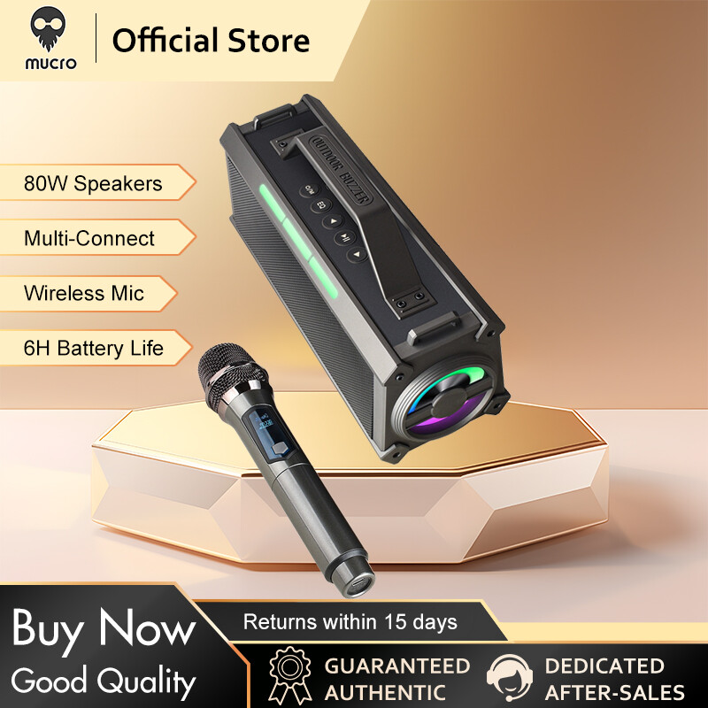 Mucro L202 Portable Outdoor Wireless Bluetooth Speaker Home Karaoke Speaker, Style: Single Mic ราคา 1,227 บาท*ส่งฟรี