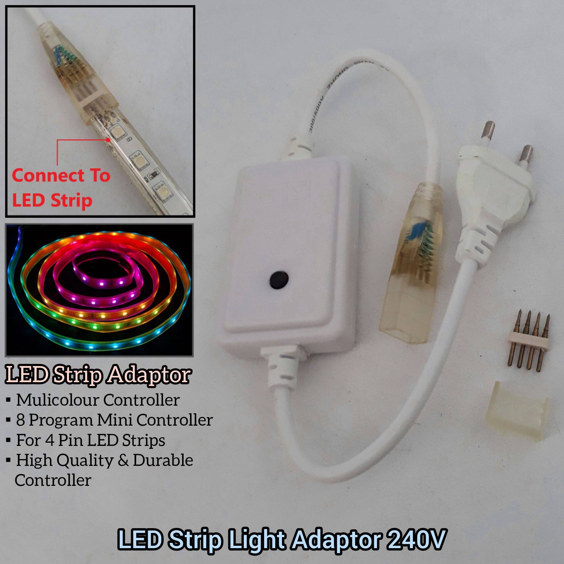 LED RGB Outdoor LED Strips Light Adaptor 240V For Home Electrical Strip  Light Decoration