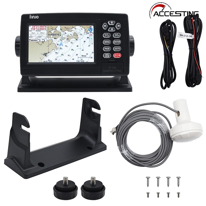 XF-520 5'' Marine Satellite GPS Navigator Color LCD Dual-Mode Positioning Boat Chart Plotter GPS Navigation have compass ราคา 10,140 บาท*ส่งฟรี