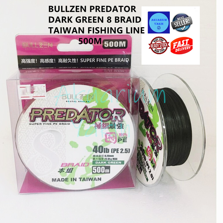 Bullzen Predator Hyper PE 8 Braid Line Dark Green 100M