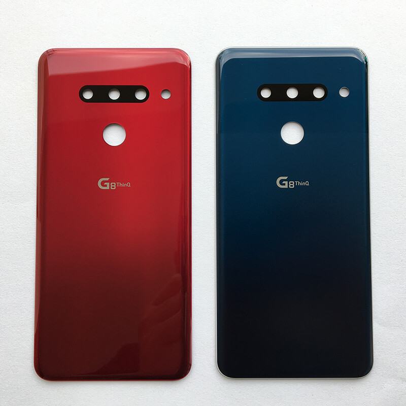 Cho LG G8 thinq 3 lỗ kính Pin Bìa thân sau trở lại trường hợp với khung camera + vân tay