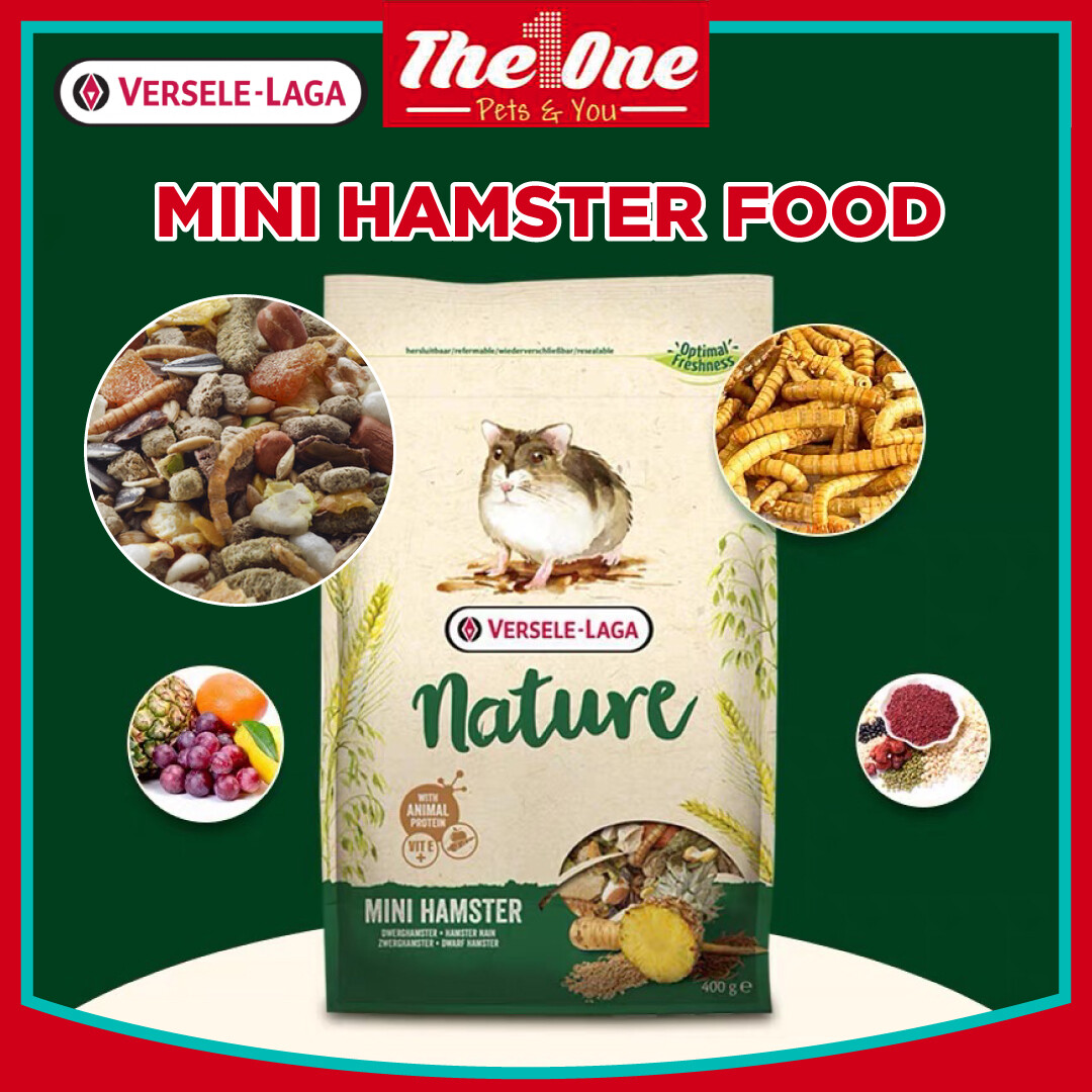 thumbnail image 2 of Versele Laga Nature Mini Hamster Food - 400g Healthy Hamster Diet With Fruits & Vegetables 2 of 9