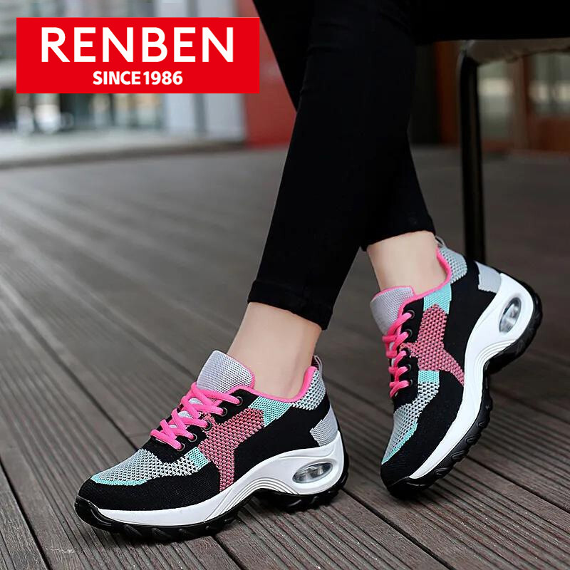 RENBEN Dây Đeo & Sneakers SlipOnsVới Ánh Sáng Và Thoáng Mát Lưới Thoáng Khí Cho Phụ Nữ