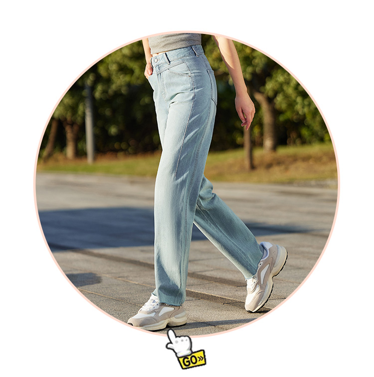 Semir Jeans Damskie Cool Valiant Wind Dragged Spodnie Retro 2024 Spring New Cover Meat Thin Raw Edge Proste spodnie rekreacyjne