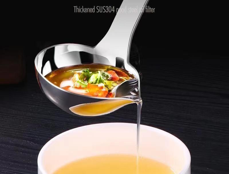 Zwilling đức thìa tách dầu dụng cụ lọc dầu rò rỉ dầu dụng cụ tách dầu bằng thép không gỉ 304