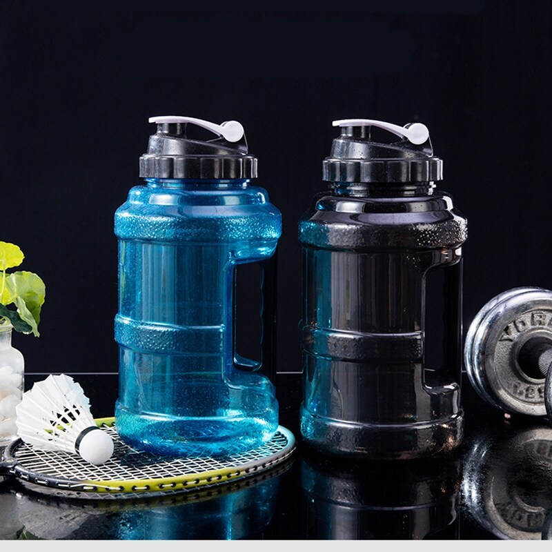 Gambar 2500ml Large Capcity Water Bottle Shaker Bottle with Handle Outdoor Fitness Running Gym Training Plastic Sports Bottles
