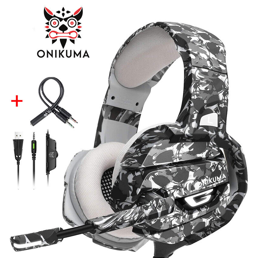 Tai Nghe Chơi Game ONIKUMA Có Mic Và Loại Bỏ Tiếng Ồn Tai Nghe Chơi Game Có Đèn Led Cho Điện Thoại Di Động Máy Tính Xách Tay PS4 PC XBOX Onikuma K5