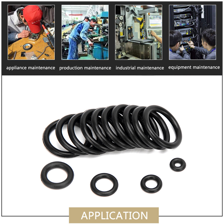 Bộ Dụng Cụ Cao Su Vòng Tròn Oring, 15 Kích Cỡ Đường Kính Ngoài OD 6-30Mm Độ Dày CS 1-3.1Mm Gioăng Cao Su Nitrile NBR Màu Đen Bền Chống Thấm Nước Chịu Mài Mòn Dầu Thay Thế Vòng Chữ O Niêm Phong