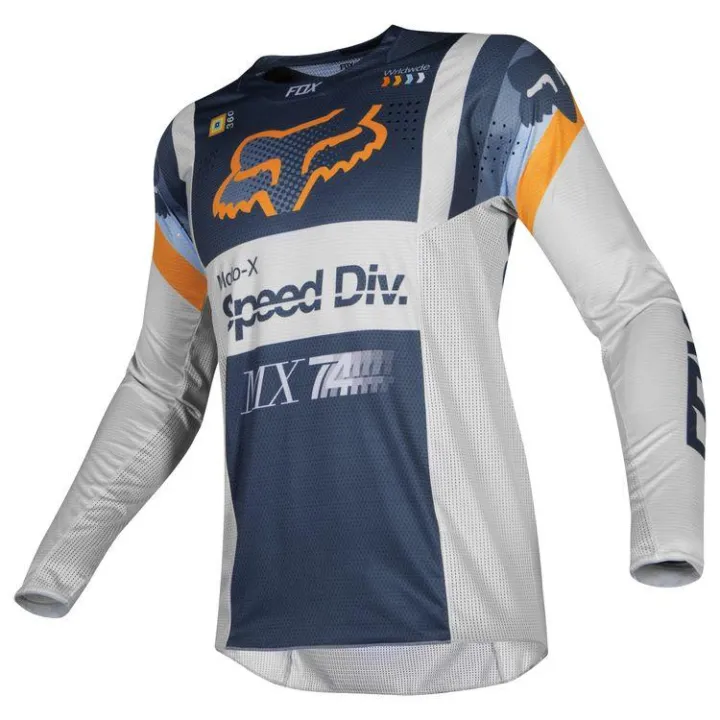 Tay áo dài drifit Fox Jersey cho nam giới lái mô-tô Áo sơ mi Motocross Jersey động cơ áo quần thể thao
