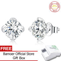 BAMOER Bông Tai Dạng Hạt Moissanite Bằng Bạc Ý 100% 925 Cho Nữ Quà Tặng Đám Cưới Bông Tai Lấp Lánh Chất Lượng Hàng Đầu Trang Sức Tinh Xảo MSE001