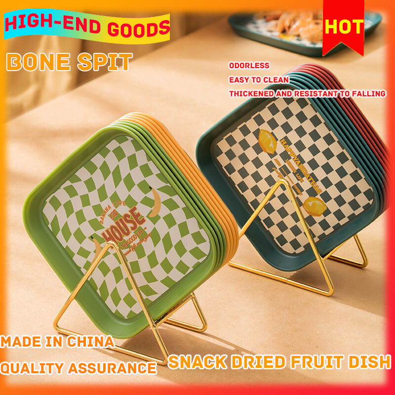 Gambar Spit Bone Dish High value Net Red Small Plate With Snacks Refreshment Snack Plate Fruit Plate Living Room