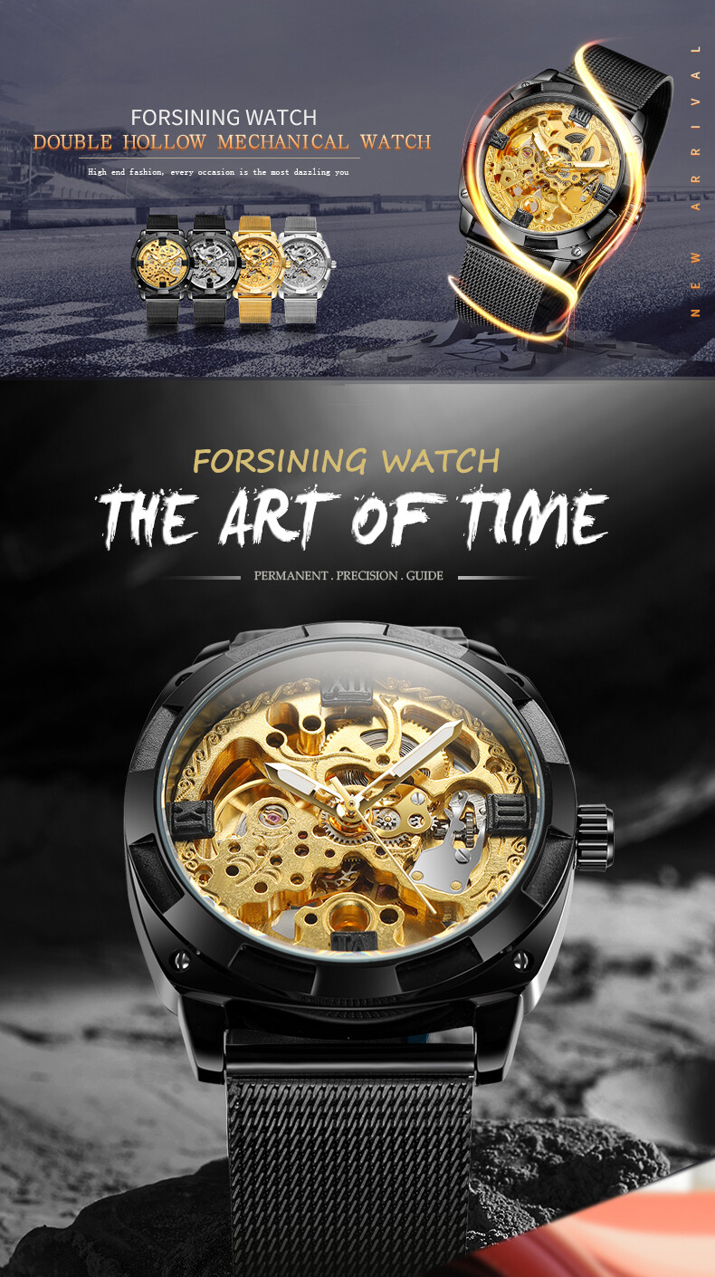 Forsining Watch Vintage Skeleton Men's Automatic Mechanical Watch