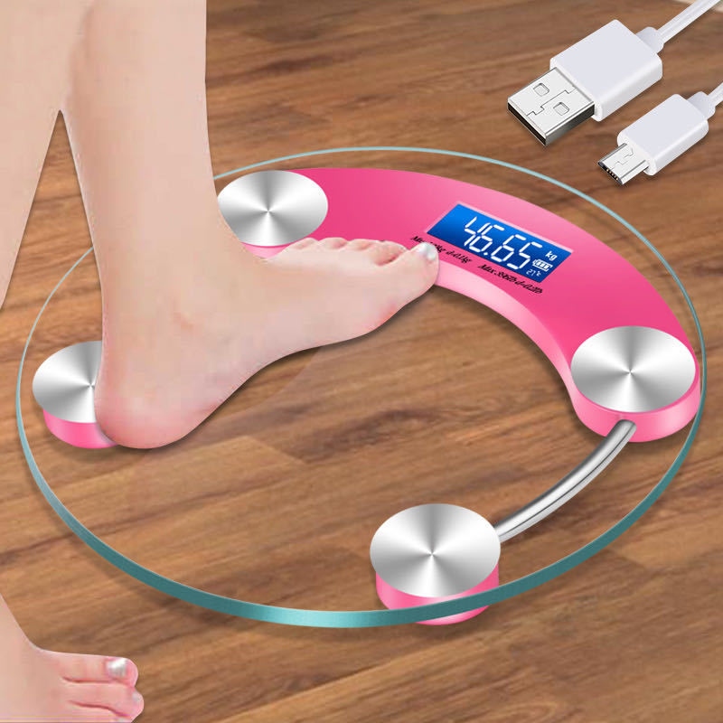 Gambar USB rechargeable electronic scales in precise home health scale body scale adult weight loss weighing meter must