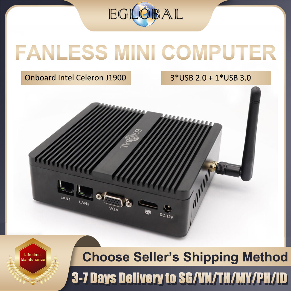 Eglobal Industrial Cheapest Mini PC Intel Celeron J1900 Max 8G DDR3 1TB SSD Wake On Lan (Optional 2COM) fit for industrial grade field Mini Desktop Computer ราคา 9,145 บาท*ส่งฟรี
