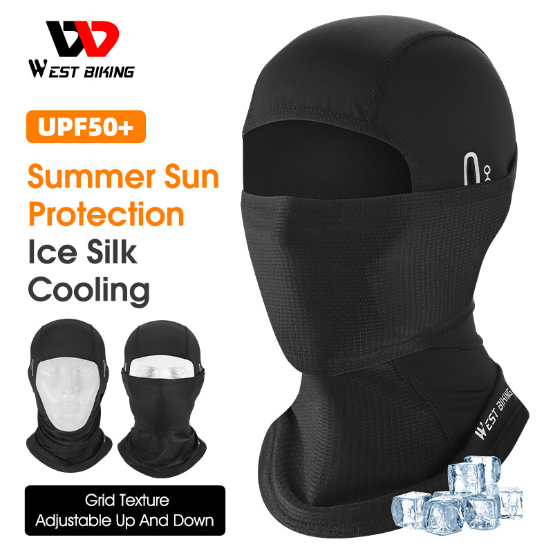WEST BIKING Ice Silk Full Face Mask Breathable Sun Protection Mask Cycling Balaclava Headgear With Glasses Hole For Men and Women ราคา 171 บาท*ส่งฟรี