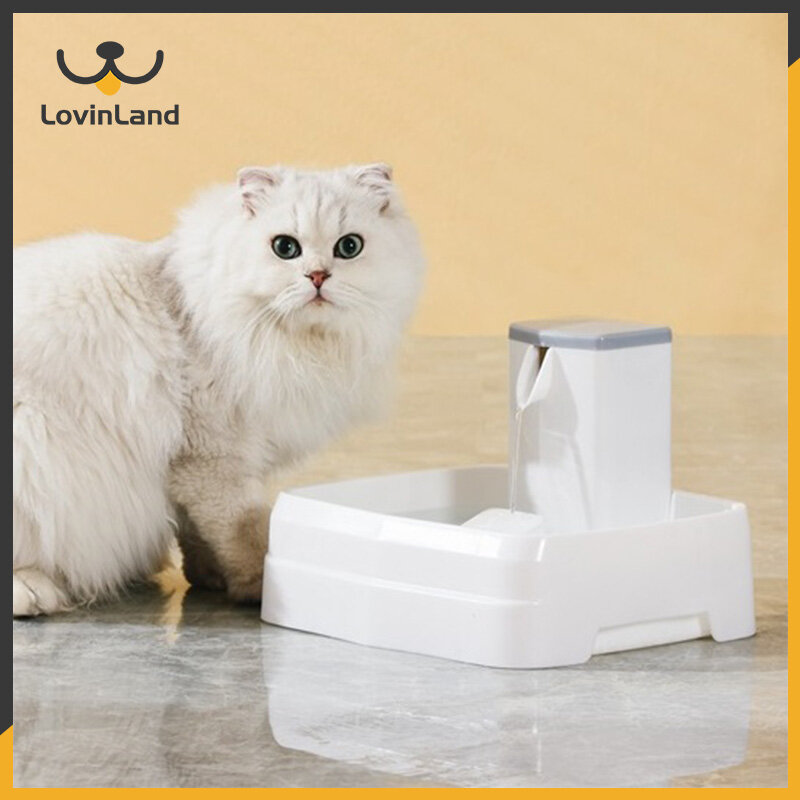 [Lovinland] Pet Smart Drinking Fountain Feeder Timer Cat and Dog Electric Capsulet Circulation Mute Automatic Wireless Water Dispenser ราคา 267 บาท*ส่งฟรี