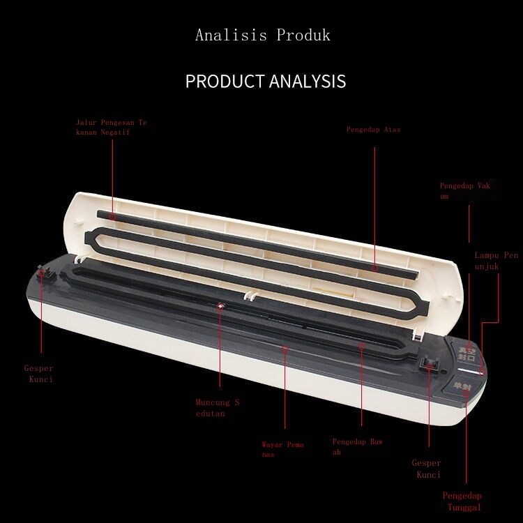Gambar 9ZhouGZ Vacuum packaging machine for food packing machine laminate machine domestic sealing machine for compression bag automatic vacuum machine