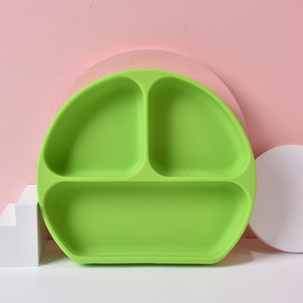 Gambar Children s Silicone sucker bowl with straw Food Bowl Spoon Set