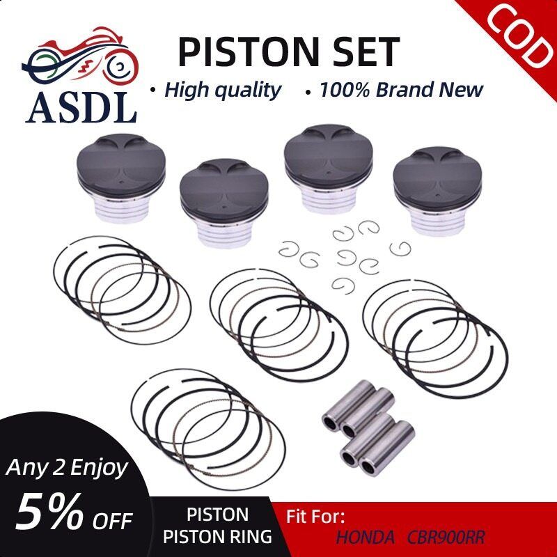 ASDl 4 set Cylinder Piston Ring Kit STD 75mm 75.25mm 75.5mm 75.75mm 76mm STD~+25 +50 +75+100 For HONDA CBR1000RR AC ราคา 4,729 บาท*ส่งฟรี