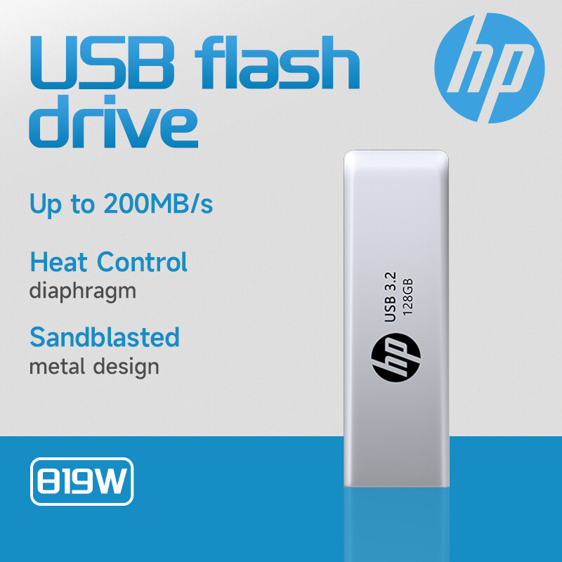 HP Heat Control High Speed USB Drive Up to 200MB/s Sandblasted Metal 819W ราคา 266 บาท*ส่งฟรี