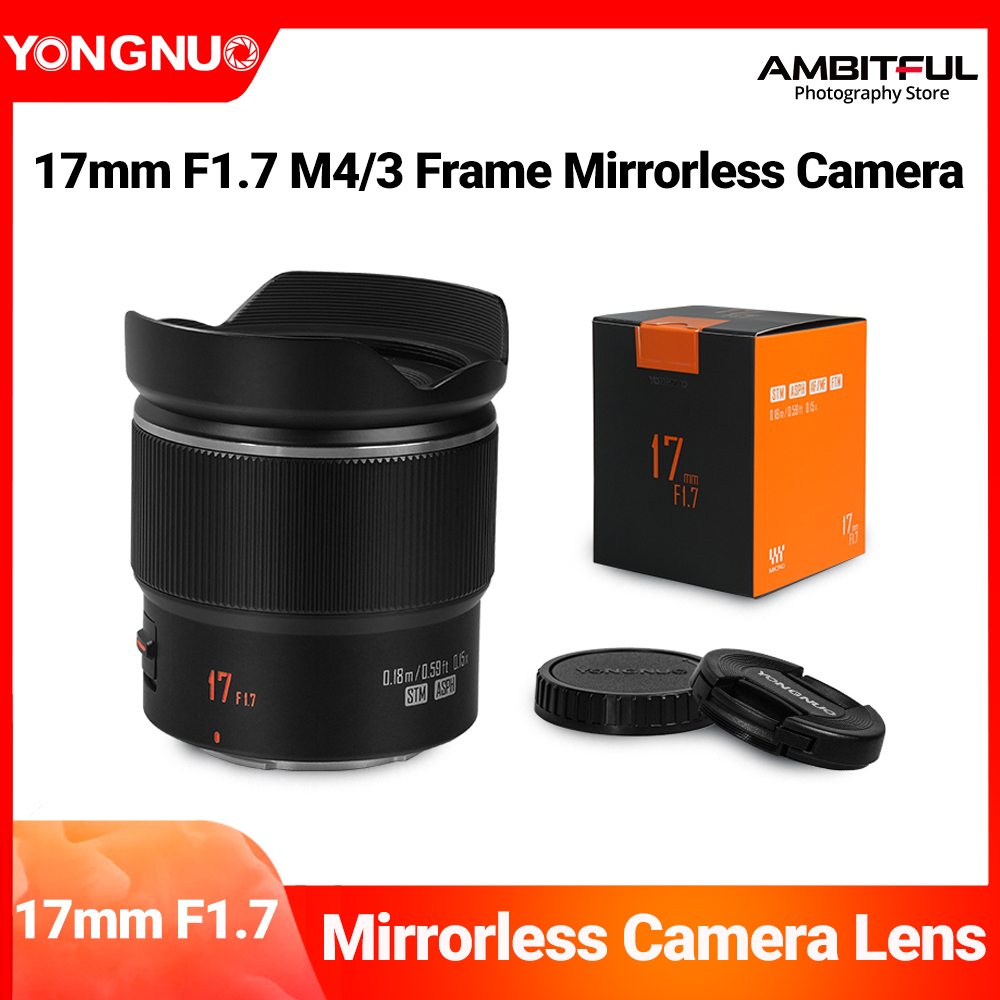 Yongnuo YN17mm F1.7M M4/3 Mount Wide-Angle Auto Focus Standard Prime Lens Mirrorless Camera Lens for Olympus and Panasonic Mirrorless Camera ราคา 6,347 บาท*ส่งฟรี