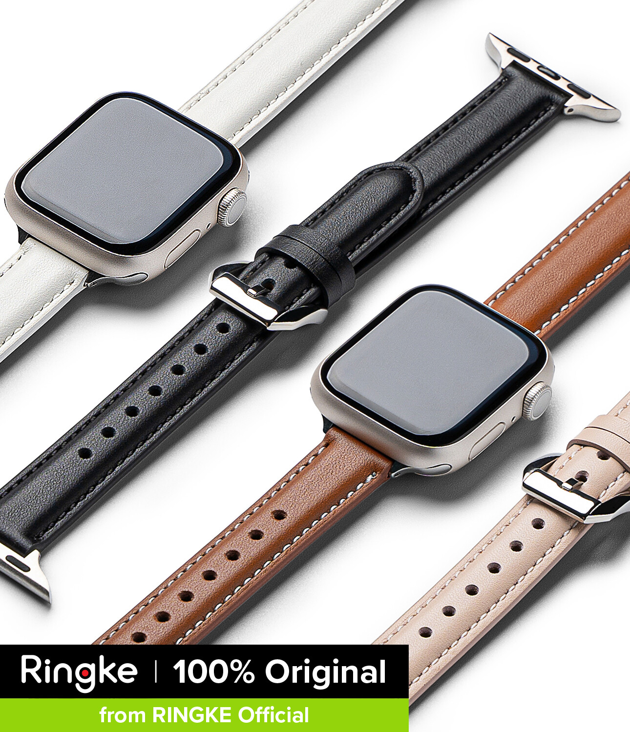 Ringke Leather One Padded Slim for [ Apple Watch Series ] Premium And Comfortable Smartwatch Band Strap For Lug Width 20mm ราคา 940 บาท*ส่งฟรี