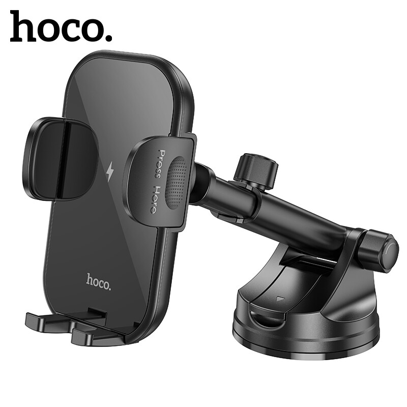 Hoco Car Charger Holder Car Holder With Wireless Charging Car - Main Image