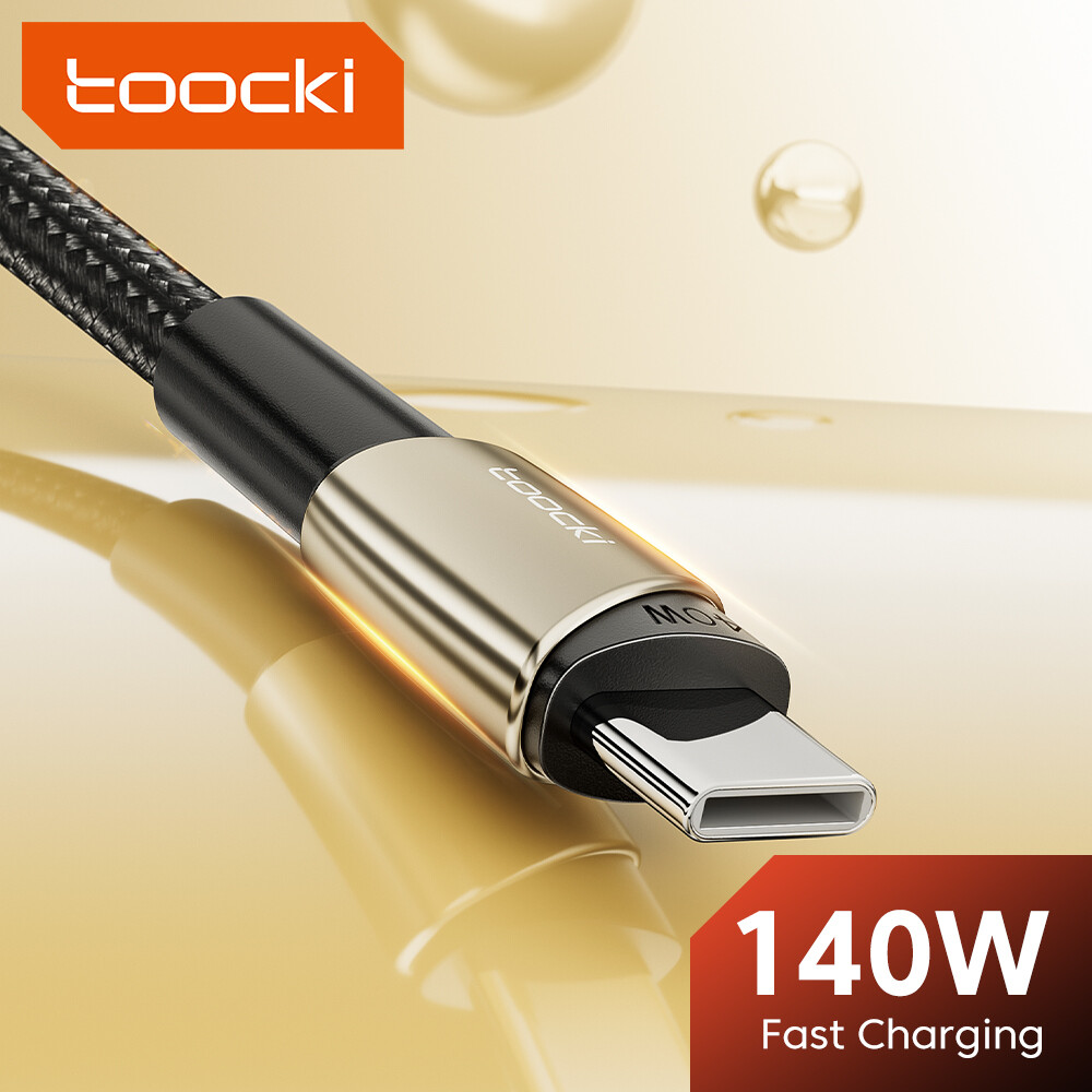 Toocki cáp sạc nhanh pd 140w usb c sang type c cáp usb type c dây dữ liệu cho macbook huawei xiaomi samsung